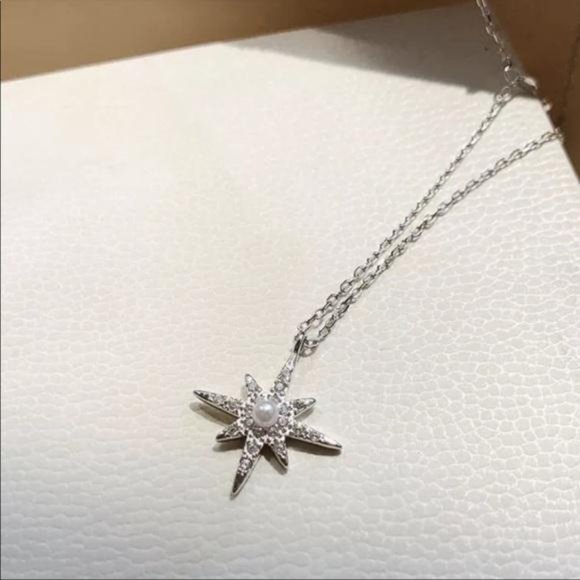 DOUBLE LAYERED 925 STERLING SILVER STAR NECKLACE, NICE NECKLACE, CUTE NECKLACE - Picture 3 of 3